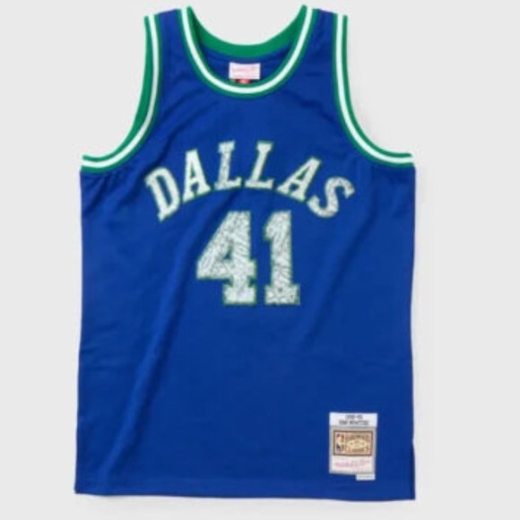 Dallas Mavericks Mitchell & Ness 75th Ann. Icon Swingman Jersey 41 DIRK B11-14
